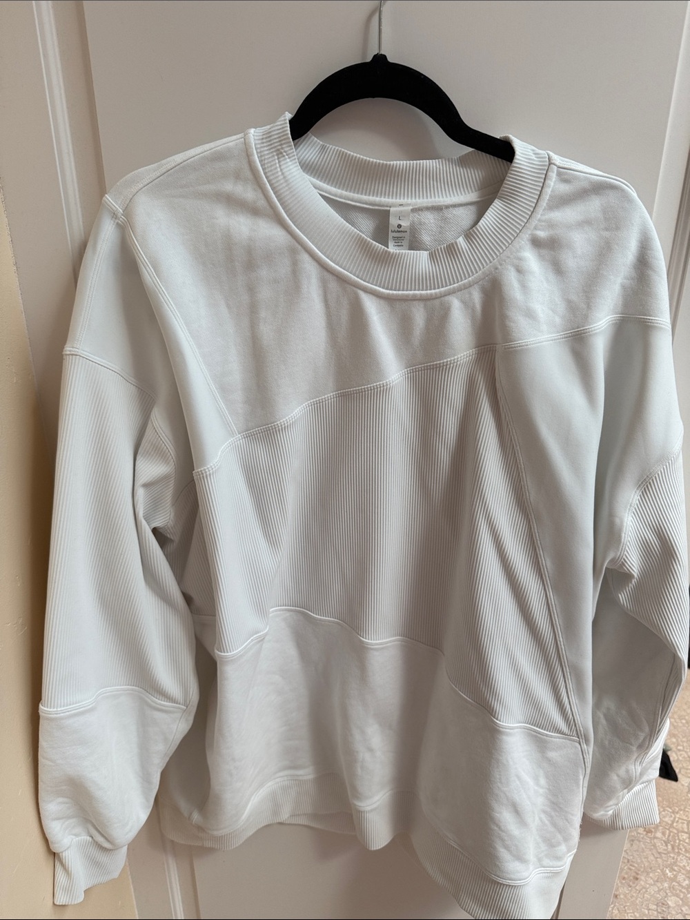 lululemon white perfectly oversized crew neck